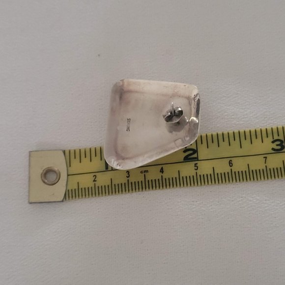 New Mexico Turquoise Earrings In Sterling Silver - Picture 7 of 8